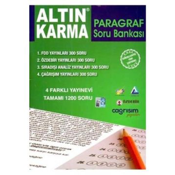 Altın Karma Yayınları Tüm Sınavlar İçin Paragraf Soru Bankası