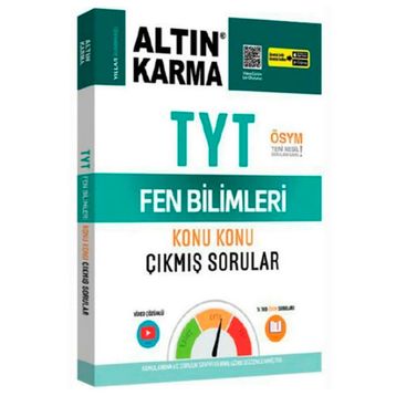 Altın Karma Yayınları TYT Fen Bilimleri Konu Konu Çıkmış Sorular