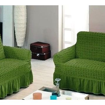 Altın Kelebek Bürümcük Maxi 3+3 Yeşil Çekyat Koltuk Örtüsü