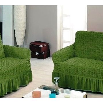 Altın Kelebek Bürümcük Maxi 3+3 Yeşil Çekyat Koltuk Örtüsü