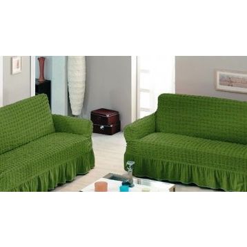 Altın Kelebek Bürümcük Maxi 3+3 Yeşil Çekyat Koltuk Örtüsü