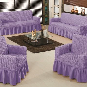 Altın Kelebek Bürümcük Maxi Lila (3+3+1+1) Koltuk Örtüsü