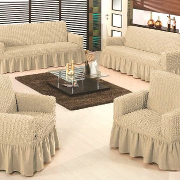 Altın Kelebek Bürümcük Maxi Naturel (3+3+1+1) Koltuk Örtüsü