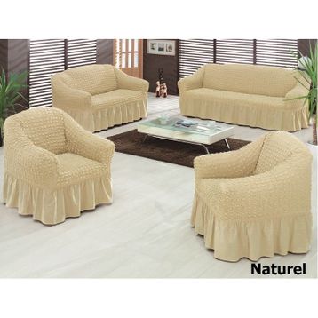 Altın Kelebek Bürümcük Maxi Naturel (3+3+1+1) Koltuk Örtüsü