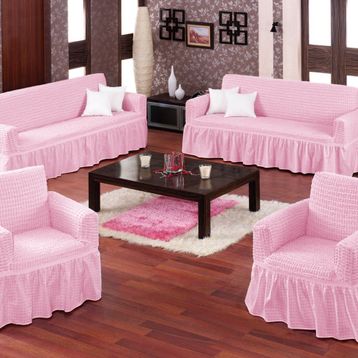 Altın Kelebek Bürümcük Maxi Pembe Koltuk Örtüsü