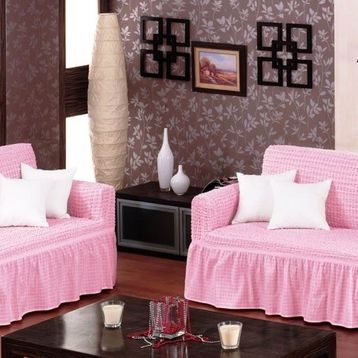 Altın Kelebek Bürümcük Maxi Pembe Koltuk Örtüsü