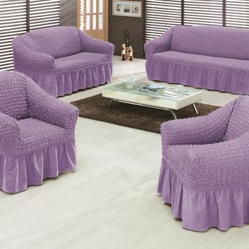 Altın Kelebek Bürümcük Standart Lila (3+2+1+1) Koltuk Örtüsü
