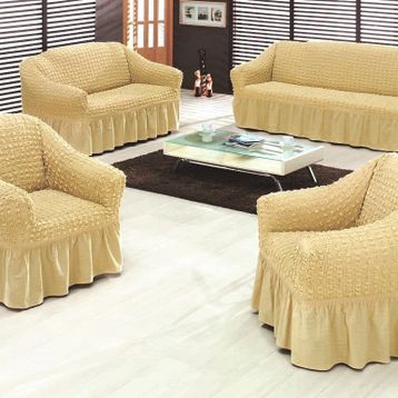 Altın Kelebek Bürümcük Standart Naturel (3+2+1+1) Koltuk Örtüsü