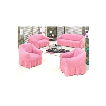 Altın Kelebek Bürümcük Standart Pembe (3+2+1+1) Koltuk Örtüsü