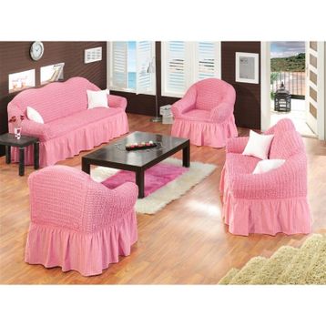 Altın Kelebek Bürümcük Standart Pembe (3+2+1+1) Koltuk Örtüsü