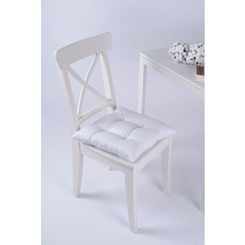 Altın Pamuk Beta Pofidik Beyaz Bağcıklı 40x40 cm Sandalye Minderi