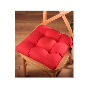 Altın Pamuk Gold Pofidik Bordo Özel Dikişli Bağcıklı 40x40 cm Sandalye Minderi