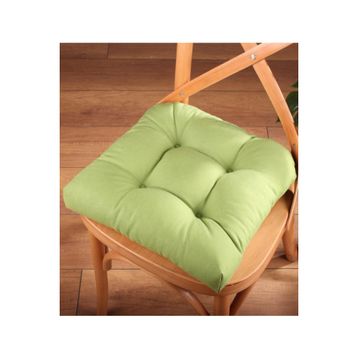 Altın Pamuk Gold Pofidik Yeşil Özel Dikişli Bağcıklı 40x40 cm Sandalye Minderi