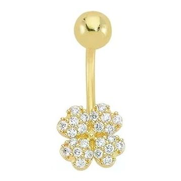 Altın Yonca Göbek Piercing