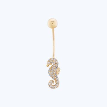 Altınbaş Altın Deniz Atı Göbek Piercing