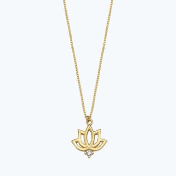 Altınbaş Altın Lotus Kolye
