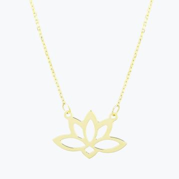 Altınbaş Altın Lotus Kolye