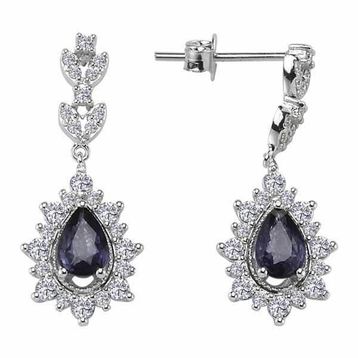 Altınbaş P319220 Pırlanta Safir Küpe