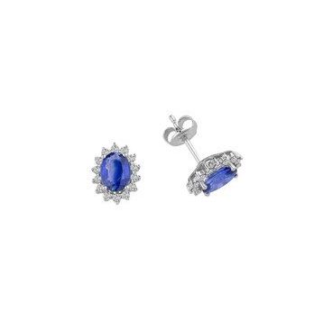 Altınbaş P319220 Pırlanta Safir Küpe