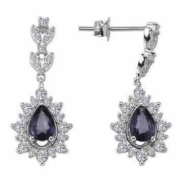 Altınbaş P319220 Pırlanta Safir Küpe