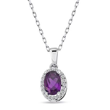 Altınbaş P394382 Pırlanta Ametist Taşlı Kolye