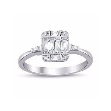 Altınbaş P550720 0.36 Karat Pırlanta Baget Yüzük