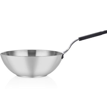 Altınbaşak 32 cm Silikonlu Sap Çelik Wok Tava