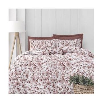 Altınbaşak Bice On Cinnamon 200x220 cm Ranforce Çift Kişilik Nevresim Takımı