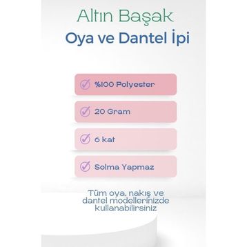 Altınbaşak Royaleks No: 480 3 Adet 20 gr Oya ve Dantel İpi