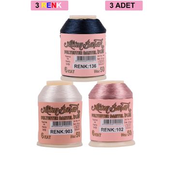 Altınbaşak Royaleks No: 903-102-136 3 Adet 20 gr Oya ve Dantel İpi