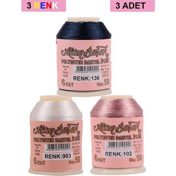 Altınbaşak Royaleks No: 903-102-136 3 Adet 20 gr Oya ve Dantel İpi