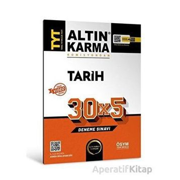 Altınkarma TYT Tarih 2023 30x5 Deneme Sınavı