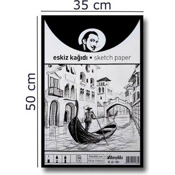 Altınyıldız 10 Poşet 35/50 120 gr YŞL285 Eskiz Kağıdı