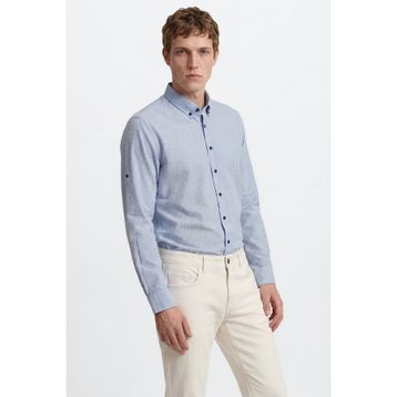 Altınyıldız Classics ACE201252155_LAC Lacivert Tailored Slim Fit Dar Kesim Düğmeli Yaka Erkek Gömlek