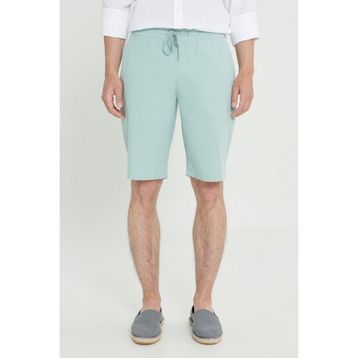 Altınyıldız Classics Erkek Açık Mint Yeşili Comfort Fit Rahat Kesim Yan Cepli Keten Şort