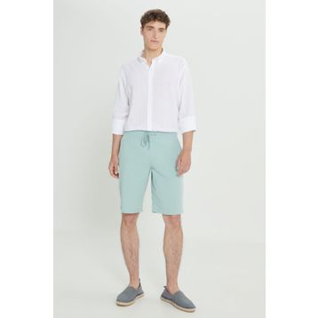 Altınyıldız Classics Erkek Açık Mint Yeşili Comfort Fit Rahat Kesim Yan Cepli Keten Şort