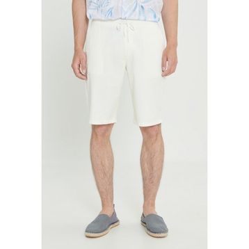 Altınyıldız Classics Erkek Beyaz Comfort Fit Rahat Kesim Yan Cepli Keten Şort
