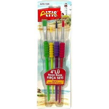 Altis 4'lü Neon Renkler Fırça Seti