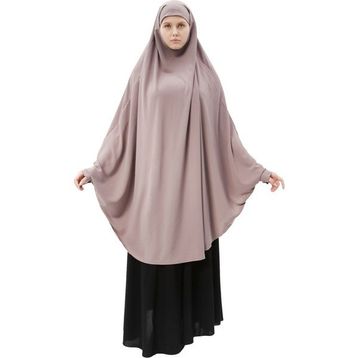 Altobeh Sufle Hijab Koyu Gül Kurusu Medine İpeği Çarşaf Üstü Peçeli Kadın Tesettür