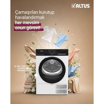 Altus AL KM 1260 12 kg Çamaşır Kurutma Makinesi