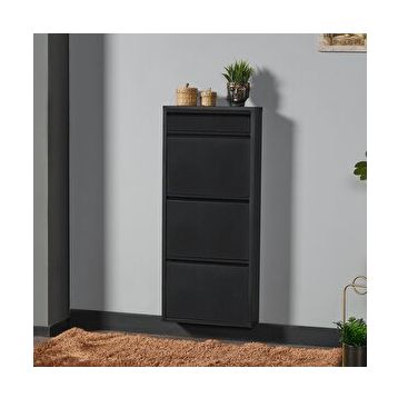 Alveon ALV-3+1 Plus Siyah Metal Ayakkabılık