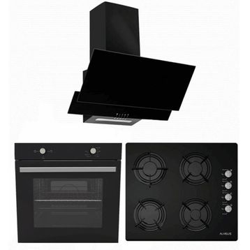 Alveus AD07-A10-AF850 Siyah 3'lü Ankastre Set
