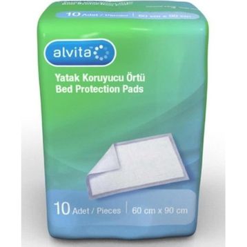 Alvita 10 Adet 60 cm x 90 CM Yatak Koruyucu Örtü