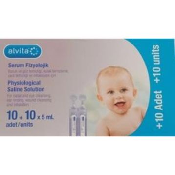 Alvita 10+10 Adet 5 ml Serum Fizyolojik