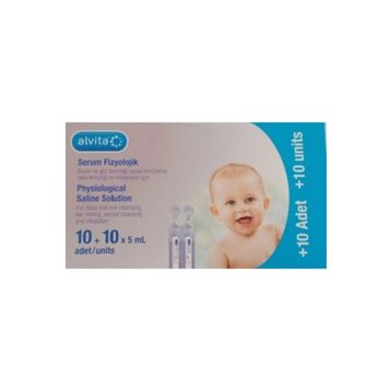 Alvita 10+10 Adet 5 ml Serum Fizyolojik