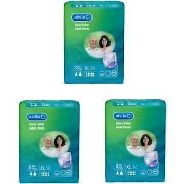 Alvita XL 3x8 Adet Emici Külot Hasta Bezi