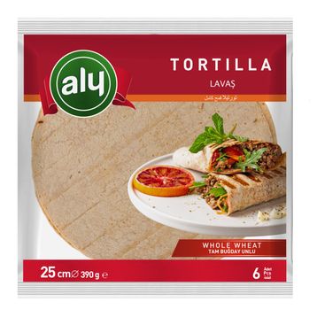 Aly Tortilla Tam Buğday 25 cm 6'lı 390 gr Lavaş
