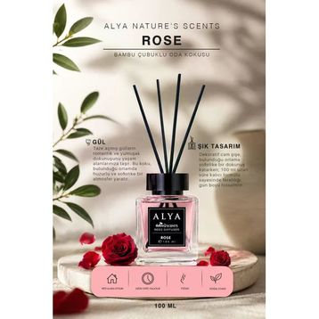 Alya 100 ml Nature's Scents Rose Bambu Çubuklu Oda Kokusu