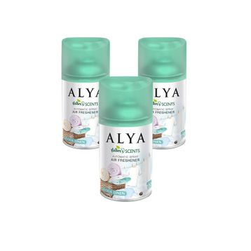 Alya 250 ml Nature's Scents Cool Linen Oda Kokusu Yedek Makine Spreyi (3 adet)