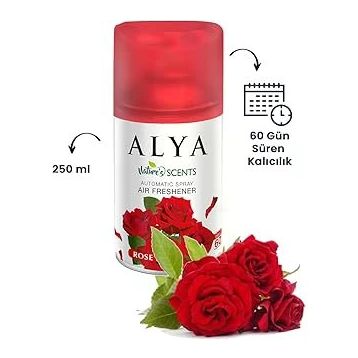 Alya 250 ml Nature's Scents Rose- Gül Oda Kokusu Yedek Makine Spreyi